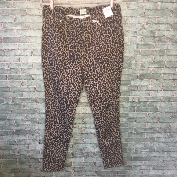 J Crew Leopard Print 10” High-Rise Toothpick Jean - Picture 3 of 5